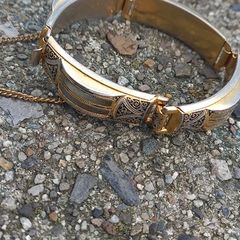 Vintage Spanish bracelet in Damascus technique.
