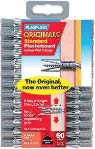 Plasterboard Fixings Value Pack includes 50 Fixing