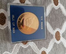 T T races 1911-1986 75th anniversary coin