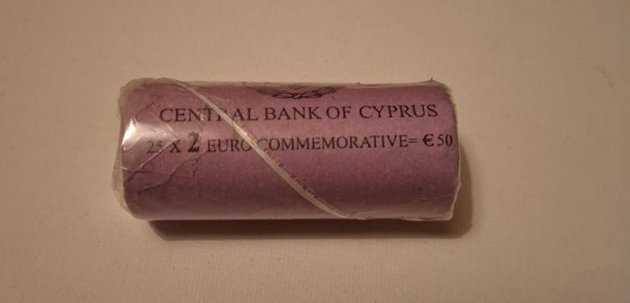 2 Euro coin roll 2009 Central Bank of Cyprus