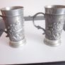 Vintage Pair of Reid Zinn Germany Pewter Stein Image 3