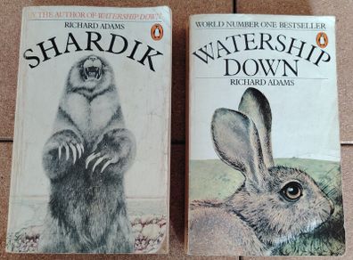 Richard Adams 1976 Vintage Penguin Paperback Set (Watership Down & Shardik)