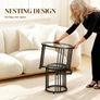 Round Nesting Coffee Tables Set of 2 Image 4