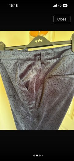 Dressy Yaya velour navy trousers size 14