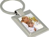Personalized Rectangle Photo Metal Keyring keychain key ring with your photo on it!