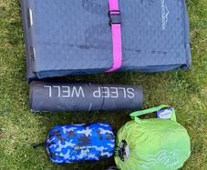 Camping matresses, inflatable sleepbag  & 2 sleeping bags