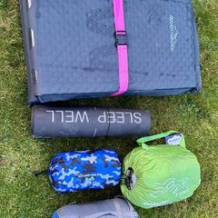 Camping matresses, inflatable sleepbag  & 2 sleeping bags