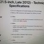 iMac 21.5 inch late 2012 Image 3