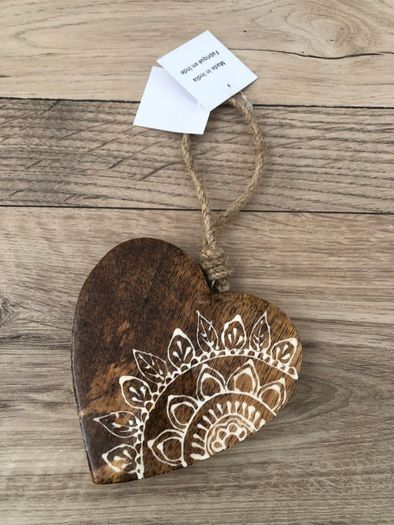 Hanging wooden heart