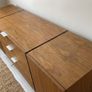 Vintage Mid Century Walnut & Glass Sideboard Image 3