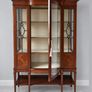 Antique Edwardian Mahogany and Rosewood Bow front  library cabinet Image 3