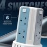 Extension Tower 8 AC Outlets 4 USB Ports, Surge Protection Extension Lead with 4 Independent Switch, 17W USB C Ports Extension Cable 3M for Office, Home, Kitchen Image 4