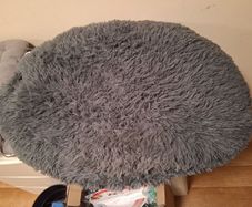 large round fluffy cushion