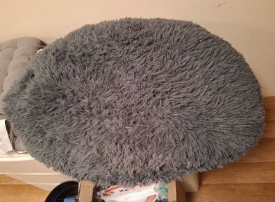 large round fluffy cushion