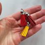 Faux leather tassel for making jewelry and other crafts 3pcs NEW Image 2