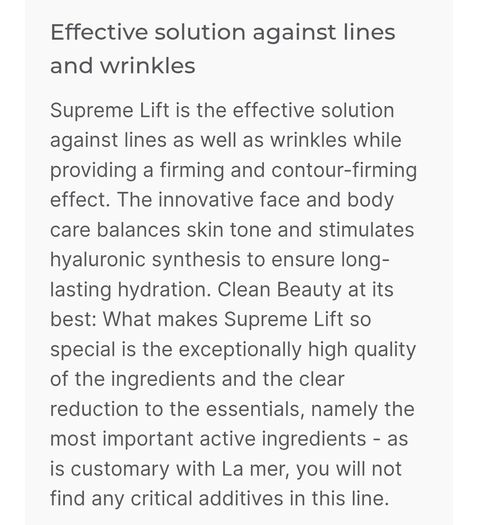 Brand New La Mer Supreme Natural Lift - Anti Age Cream Night - Size - 50ml - RRP - 69.90 - Open To Offers!!