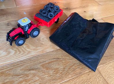 Silo cover & tyres with tractor and trailer