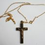 Vintage Crucifix Pendant Gold Plated Necklace Image 7