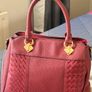 Elegant burgundy structured handbag for women Image 3