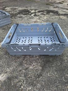 Grey heavy duty stacking crates 2 euro 50 cent each