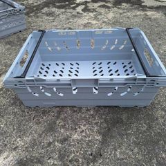 Grey heavy duty stacking crates 2 euro 50 cent each