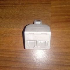 Twin Telephone Splitter. Free Postage!