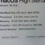 MacBook Pro, macOS High Sierra, 8GB Ram, Intel Core i5 2.4GHz, 500GB HDD in excellent condition Image 4