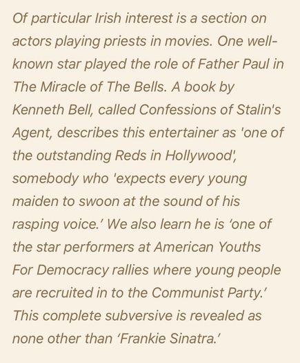 Very Rare Irish Pamphlet Red Stars Over Hollywood highlighting the perceived Communist propogada in the Hollywood movies in the post World War 2 era.