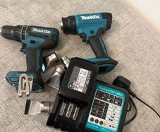 Makita Cordless Bundle Heat Gun Combi Drill Set