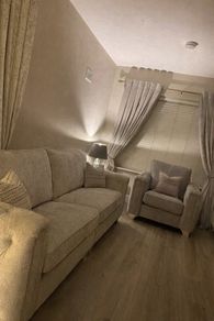 4 Seater Sofa with Arm Chair and Footstool