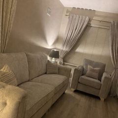 4 Seater Sofa with Arm Chair and Footstool