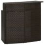 Garden Bar Table Brown 120x55x110 cm Poly Rattan Image 5