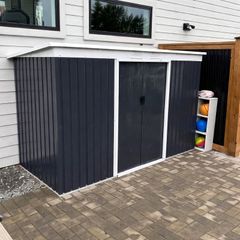 9ft x 4ft Metal Garden Storage Shed Tool House with Sliding Door