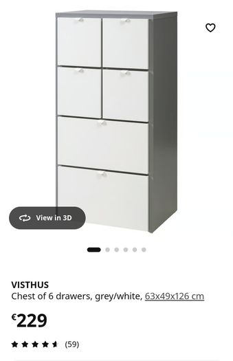 chest of 6 drawers