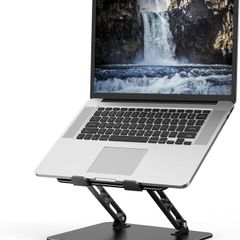 Adjustable Laptop Stand for Desk, Metal Foldable Laptop Riser, Portable Laptop Holder Desktop Book Stands, Ventilated Cooling Computer Notebook Stand