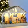 Pre-Lit Christmas Wooden Nativity Scene Decoration Illuminated with 5-LED, 26 cm (FREE POSTAGE) Image 2