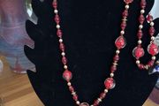 Murano Glass Necklace, Bracelet and Earring Set