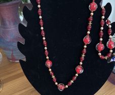 Murano Glass Necklace, Bracelet and Earring Set
