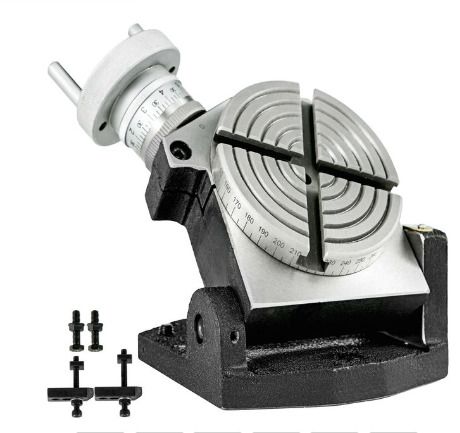 BRAND NEW Rotary Table 4 INCH/100 MM Horizontal Vertical Rotary Table 4-Slot Rotary Table for Milling Machine MT-2 Rotary Table