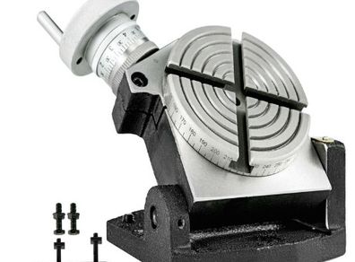 BRAND NEW Rotary Table 4 INCH/100 MM Horizontal Vertical Rotary Table 4-Slot Rotary Table for Milling Machine MT-2 Rotary Table