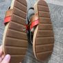 Ladies sandals orange & brown Image 4