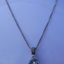 Sterling Silver Teardrop CZ Pendant Necklace (L18" - 4,43g) Image 2