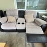 Comfortable 2-Seater Recliner Sofa with Storage Console & Cup Holders - Beige/Black Image 2
