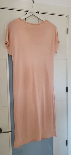 H&M salmon ruched side dress Sz 10UK