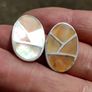 Vintage Mother of Pearl Sterling Silver Earrings Image 7