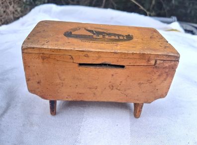 Victorian Mauchline Ware Money Box( Burns Cottage)