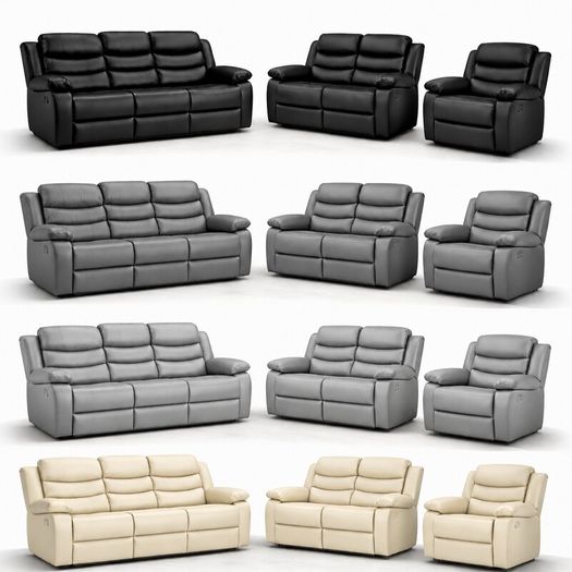!!..Sale Offer !! Roma 3+2+1 Leather Recliner Sofa Set