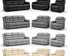 !!..Sale Offer !! Roma 3+2+1 Leather Recliner Sofa Set