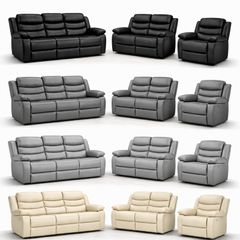 !!..Sale Offer !! Roma 3+2+1 Leather Recliner Sofa Set