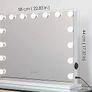 Hollywood Mirror Make-Up Mirror with Lighting, Dimmable, 15 Bulbs, 3 Colour Modes, Touch Control, Table Mirror, Cosmetic Mirror, USB Charging Port, 58 x 43 cm, White Image 6